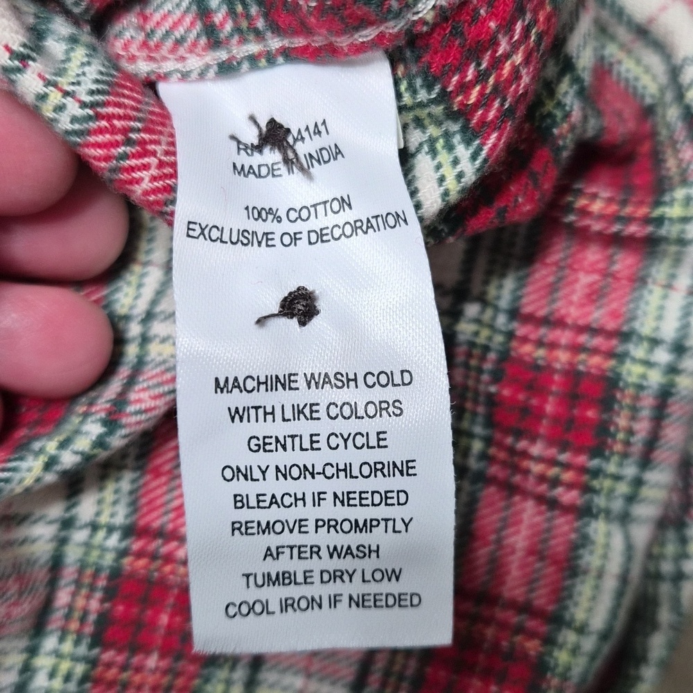 Alpine Design Red and White Plaid Button Down Shirt NWT Size M - Picture 11 of 12